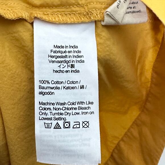 MADEWELL Flutter-Sleeve Square-Neck Mini Dress Autumn Wheat Yellow Sz XL {RR18} - Picture 7 of 8